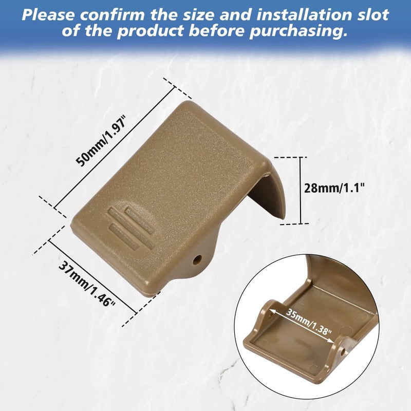 OICCTBF BILLFARO 2Pcs Second Row Rear Seat Latch Clip Repair Fix,Seat Back Folding Latch Button Lock Release Cover for Tahoe for Suburban (1500 or 2500) for Yukon for Yukon XL (1500 or 2500) 2000-2006 (Brown) - Image 5